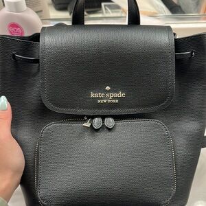 Kate Spade Black Leather Backpack